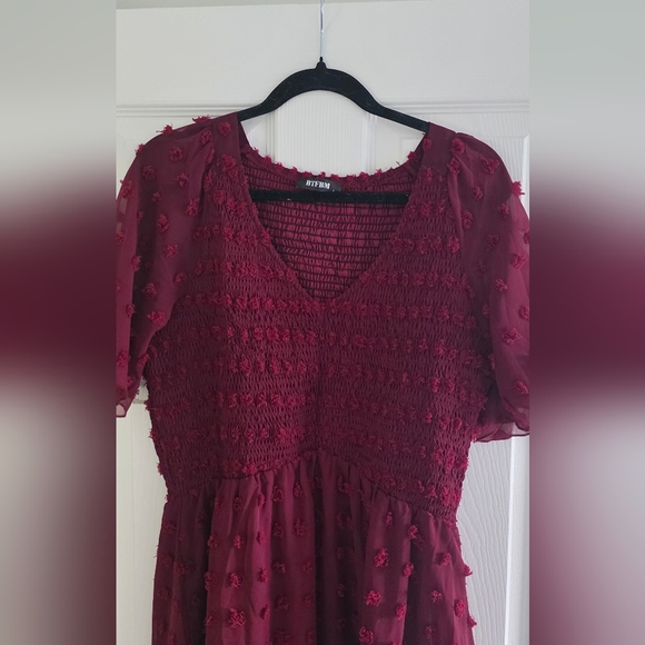 NWOT AMAZON BTFBM BURGUNDY DRESS - Picture 4 of 5